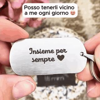 gif — Portachiavi Famiglia Personalizzato – Inciso con i Nomi dei Tuoi Cari