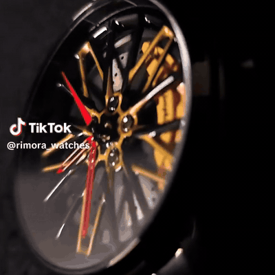 gif — GiroCerchio™ – Orologio con Cerchione 3D Rotante e Cinturino in Metallo
