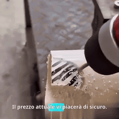 gif — Set di 6 Punte Trapano Seghettate al Titanio – Fora e Taglia