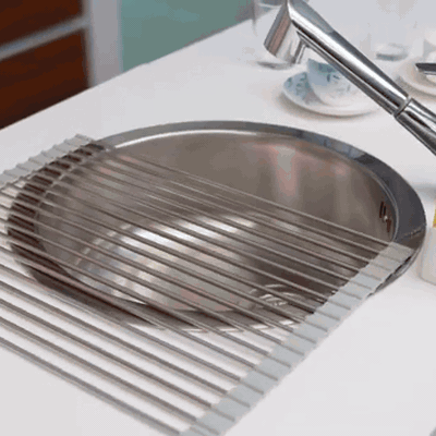 gif — ScolaRoll™ – Scolapiatti Arrotolabile XL in Acciaio Inox 304, 47×22 cm