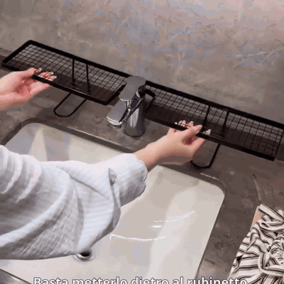gif — Mensola Organizer Salvaspazio da Lavandino – SgocciaRack™