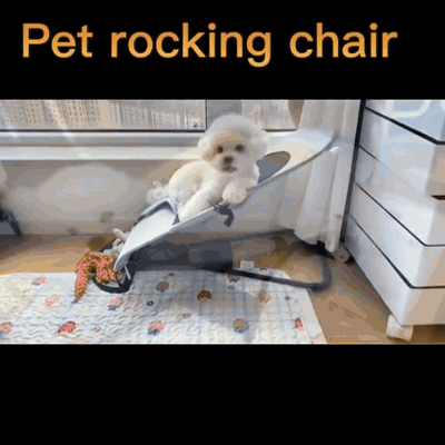 gif — Amaca a Dondolo Pieghevole per Cani – Sdraio Rilassante fino a 12 kg