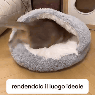 gif — Cuccia Grotta per Gatti – Rifugio Morbido e Caldo con Cappuccio