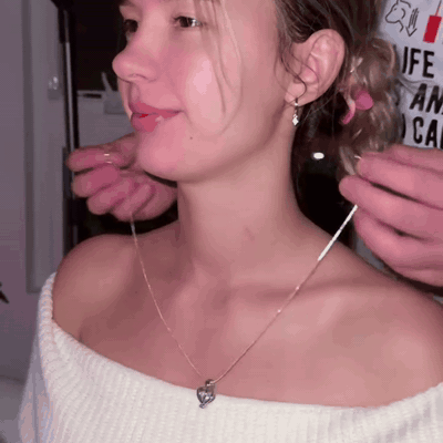 gif — Collana Cuore di Perla – Ciondolo a Gabbia con Perla Rosa