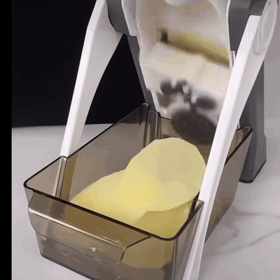 gif — Affettaverdure Pieghevole 5 in 1 con Spintore di Sicurezza