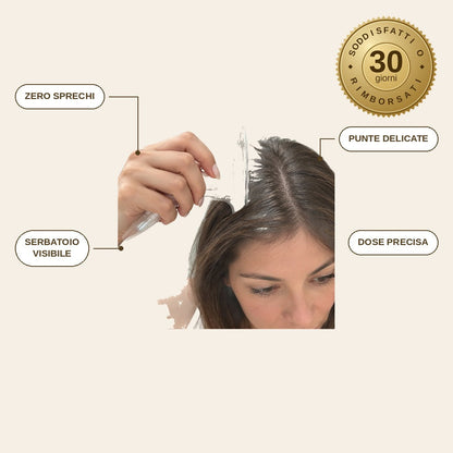 infographie — Pettine Applicatore per Cuoio Capelluto – Siero e Oli Dritti alla Radice