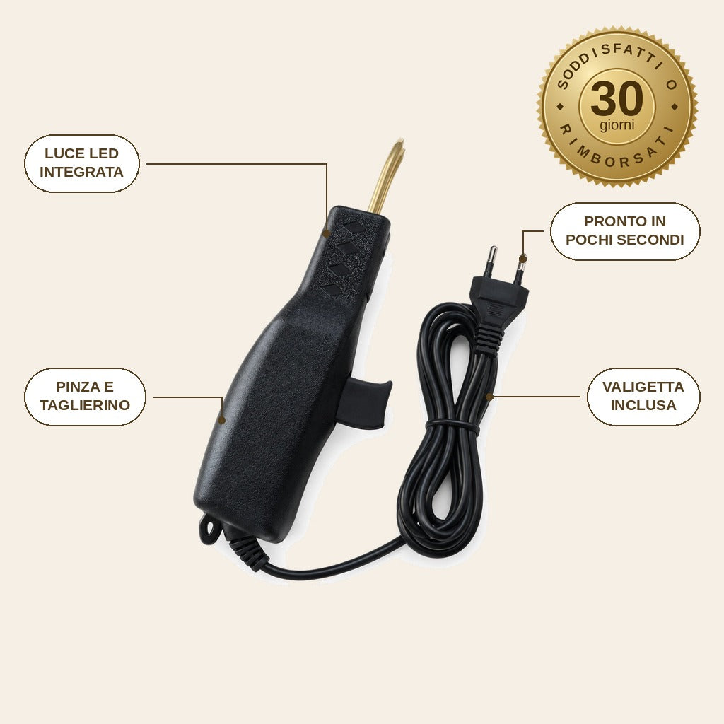 infographie — Saldatore per Plastica 50W – Kit Riparazione Completo con 200 Graffette