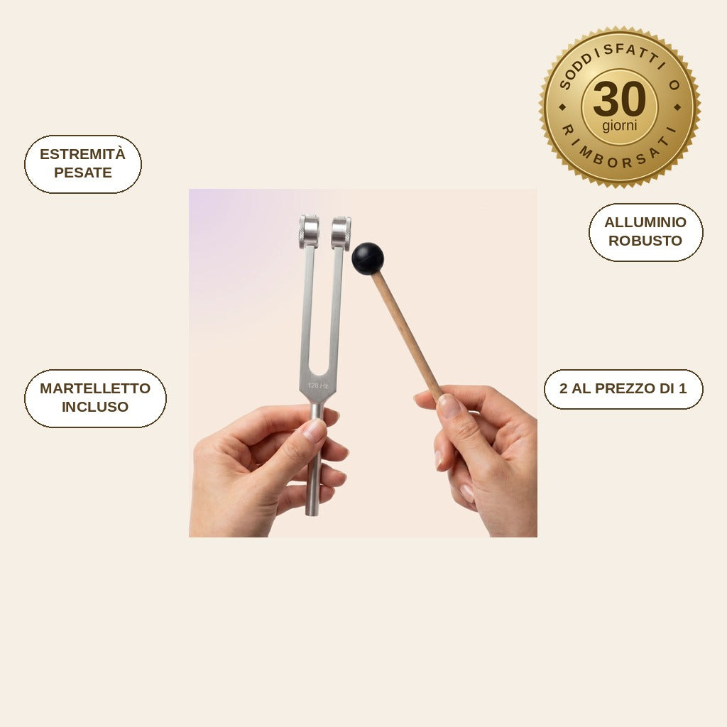 infographie — Diapason Pesato 128 Hz con Martelletto