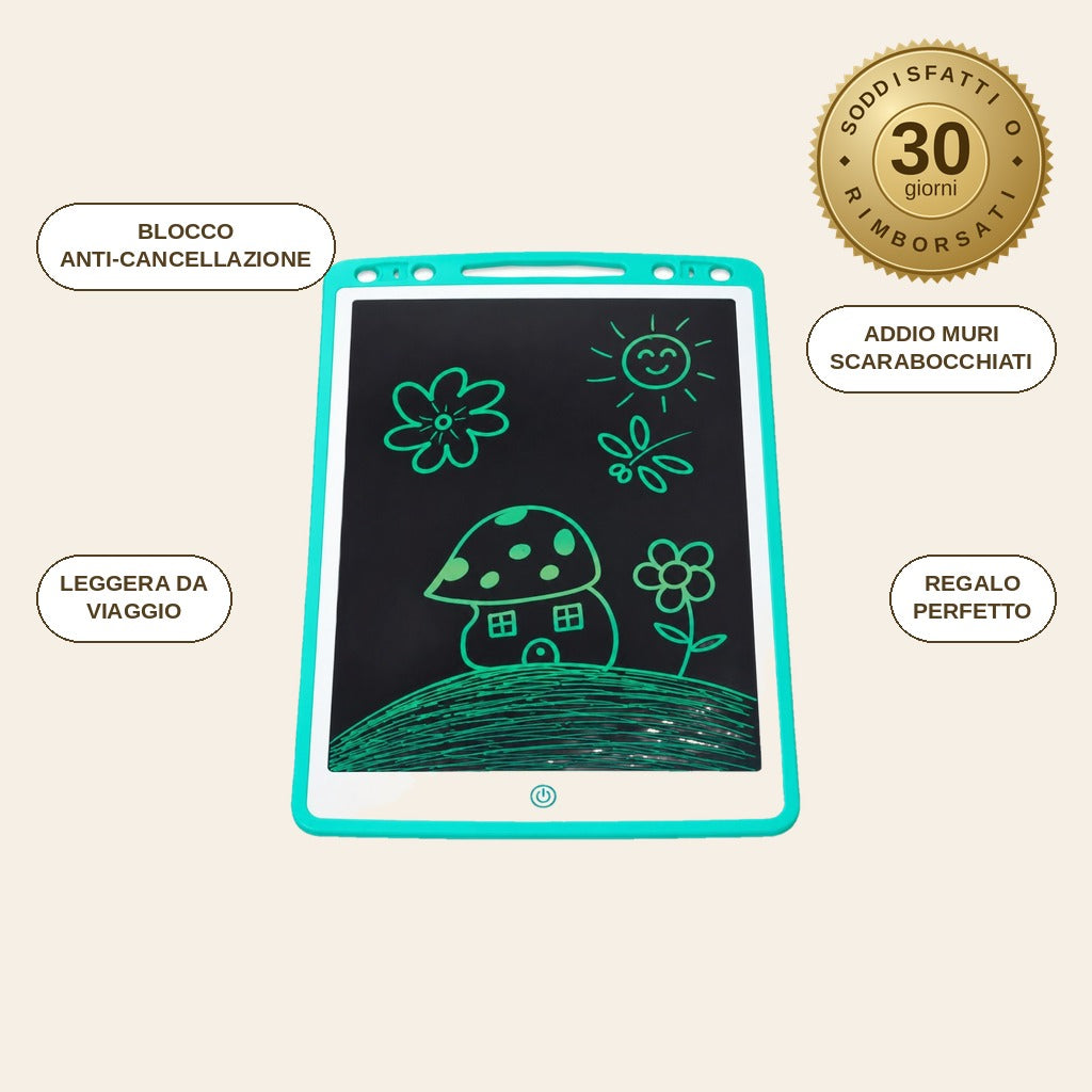 infographie — Tavoletta Magica LCD per Bambini – Disegna, Scrivi e Cancella con un Tasto