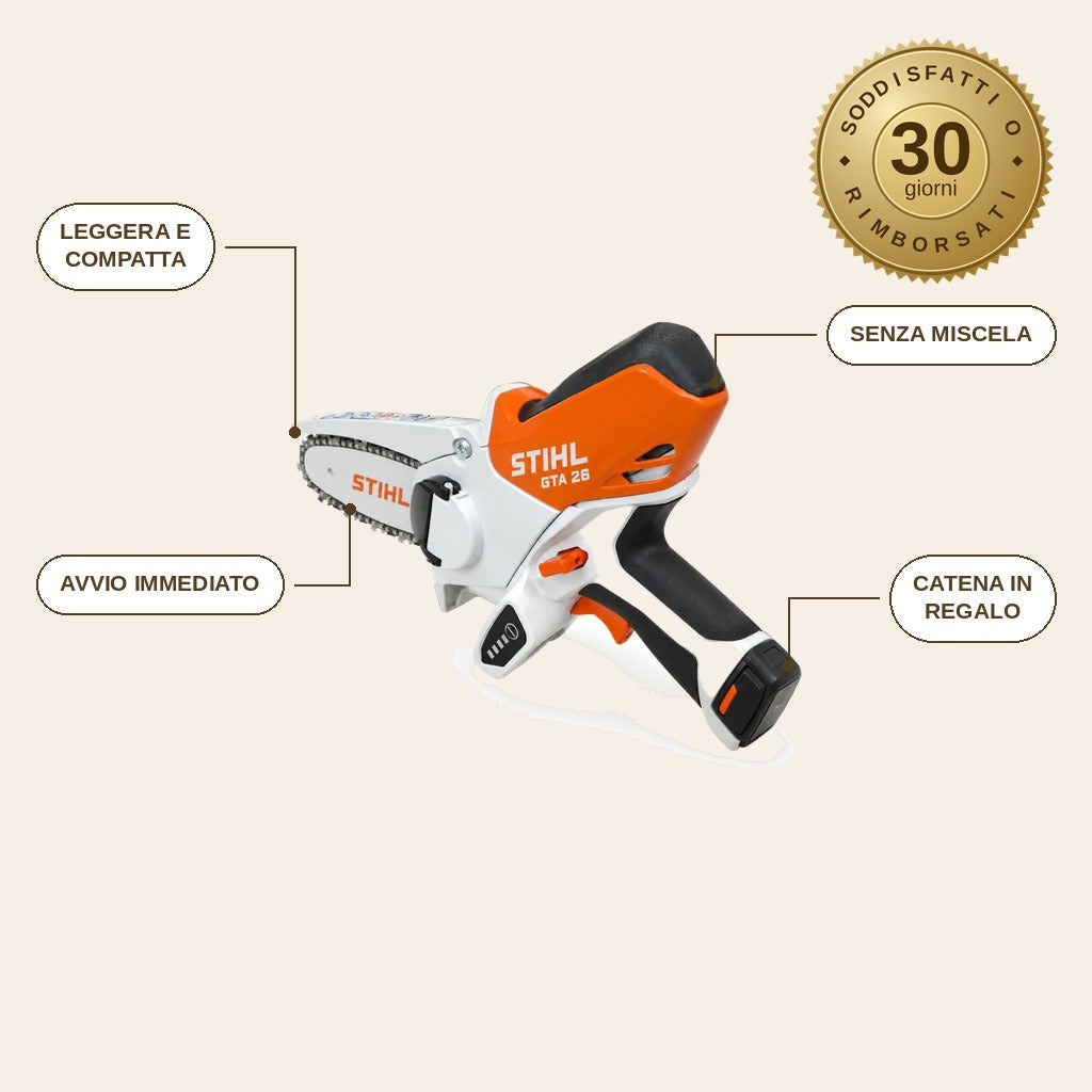infographie — PotaFlex™ – Mini Motosega a Batteria a Una Mano
