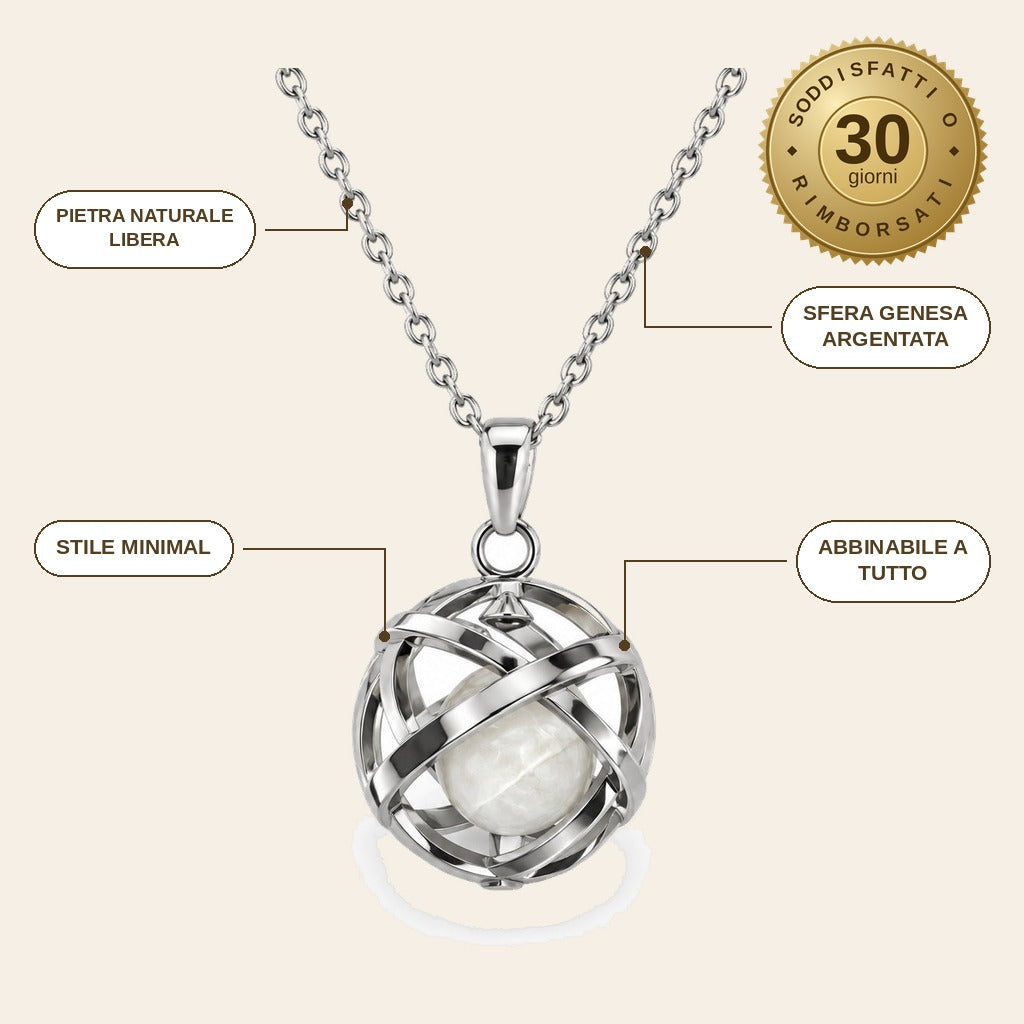 infographie — Collana Ciondolo Genesa con Pietra Naturale