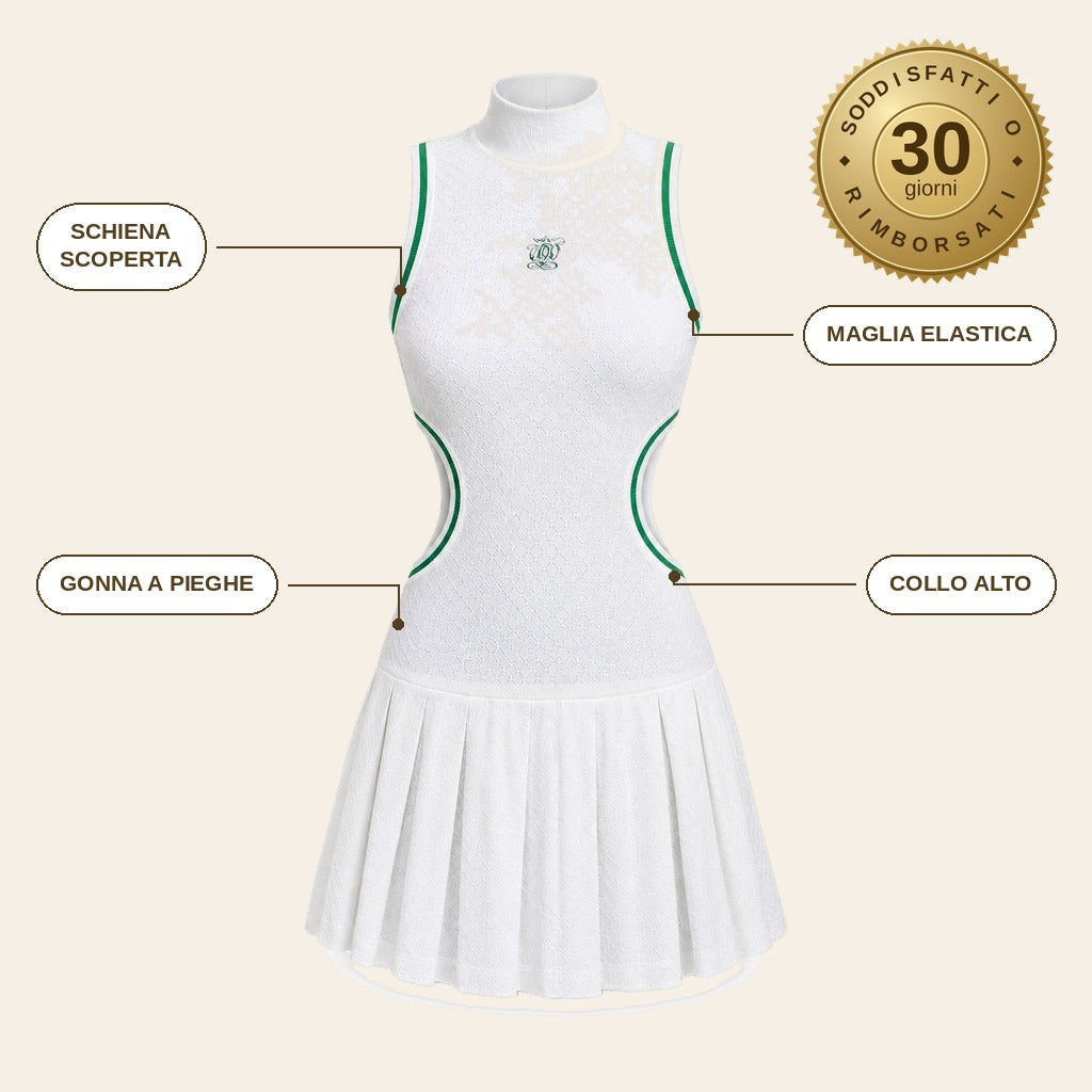 infographie — Abito Tennis in Maglia con Schiena Scoperta