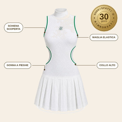 infographie — Abito Tennis in Maglia con Schiena Scoperta