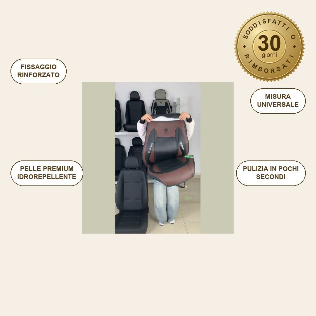 infographie — Coprisedili Auto Premium 9 Pezzi in Pelle PU