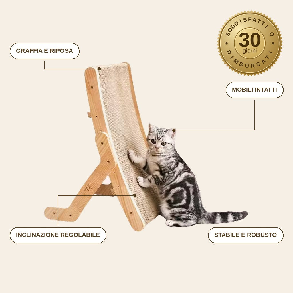 infographie — Tiragraffi Inclinabile in Legno e Cartone