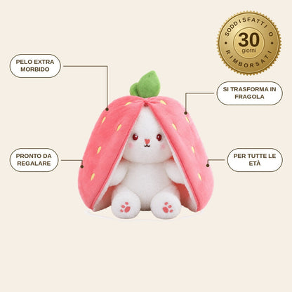 infographie — Coniglietto Fragola Reversibile – Peluche 2 in 1