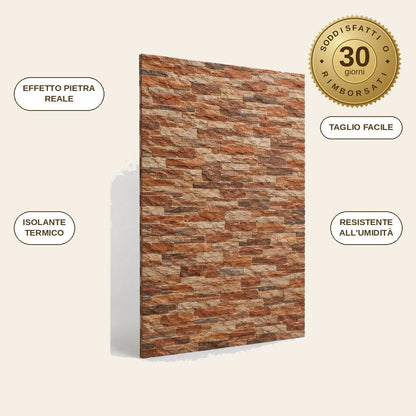 infographie — Pannelli 3D Effetto Pietra PietraDeco™ – Rivestimento Parete Autoadesivo