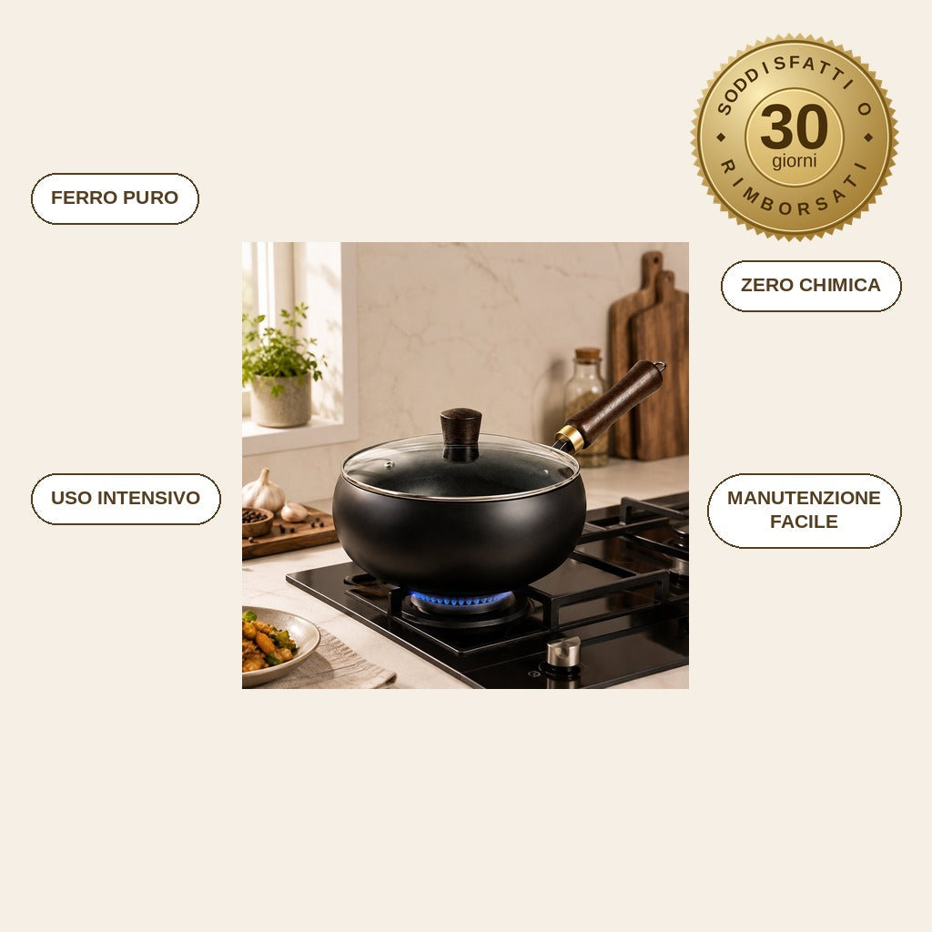 infographie — FerroWok™ – Wok in Ferro Puro Antiaderente Naturale