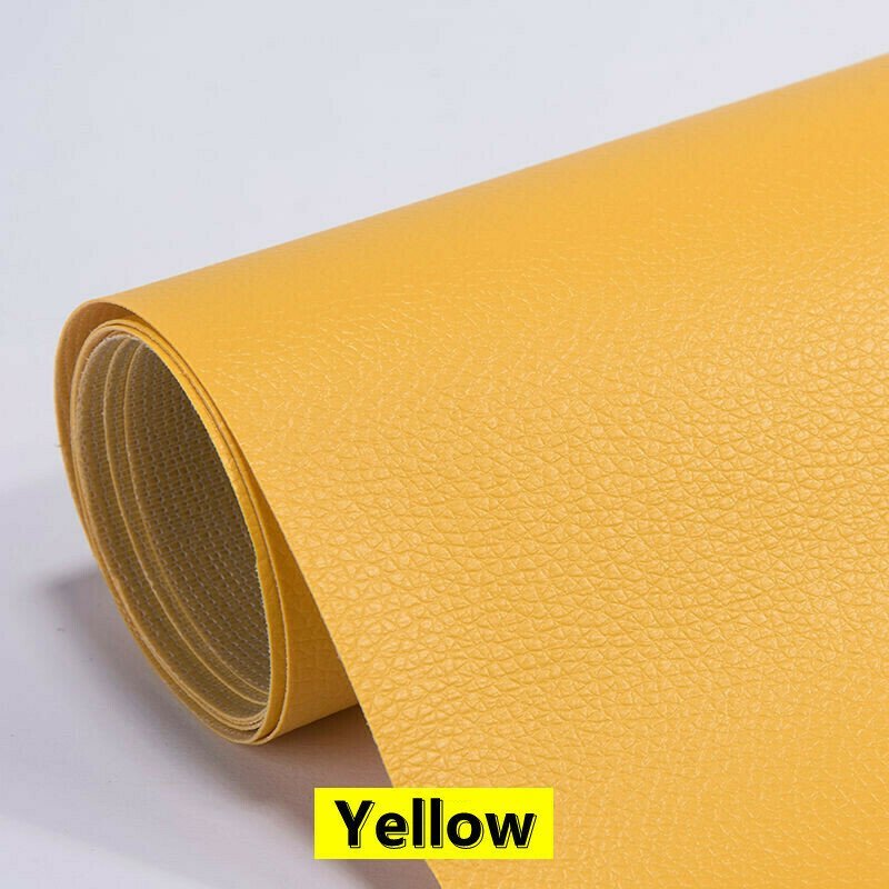 couleur Giallo — Toppa autoadesiva in similpelle – ripara divani, sedili e poltrone in pochi secondi