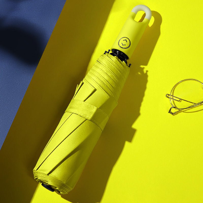 couleur Giallo — Ombrello Pieghevole Automatico – Apertura e Chiusura con un Tasto