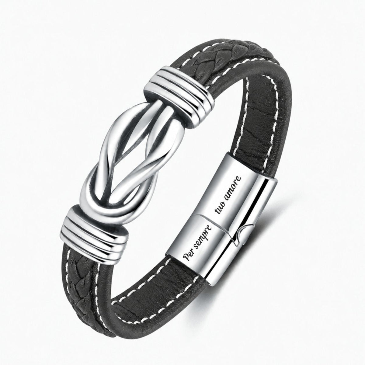situation — Bracciale in Pelle Intrecciata · Nodo dell'Infinito