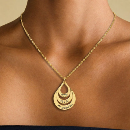 situation — Collana Goccia Personalizzata con Nomi – da 1 a 4 nomi incisi