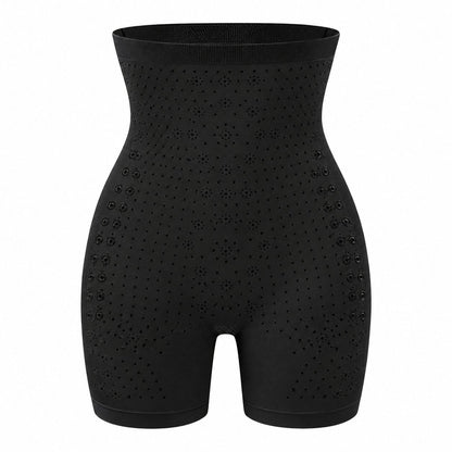 couleur Nero — Pantaloncino Modellante Invisibile a Vita Alta – Anti-Sfregamento Cosce