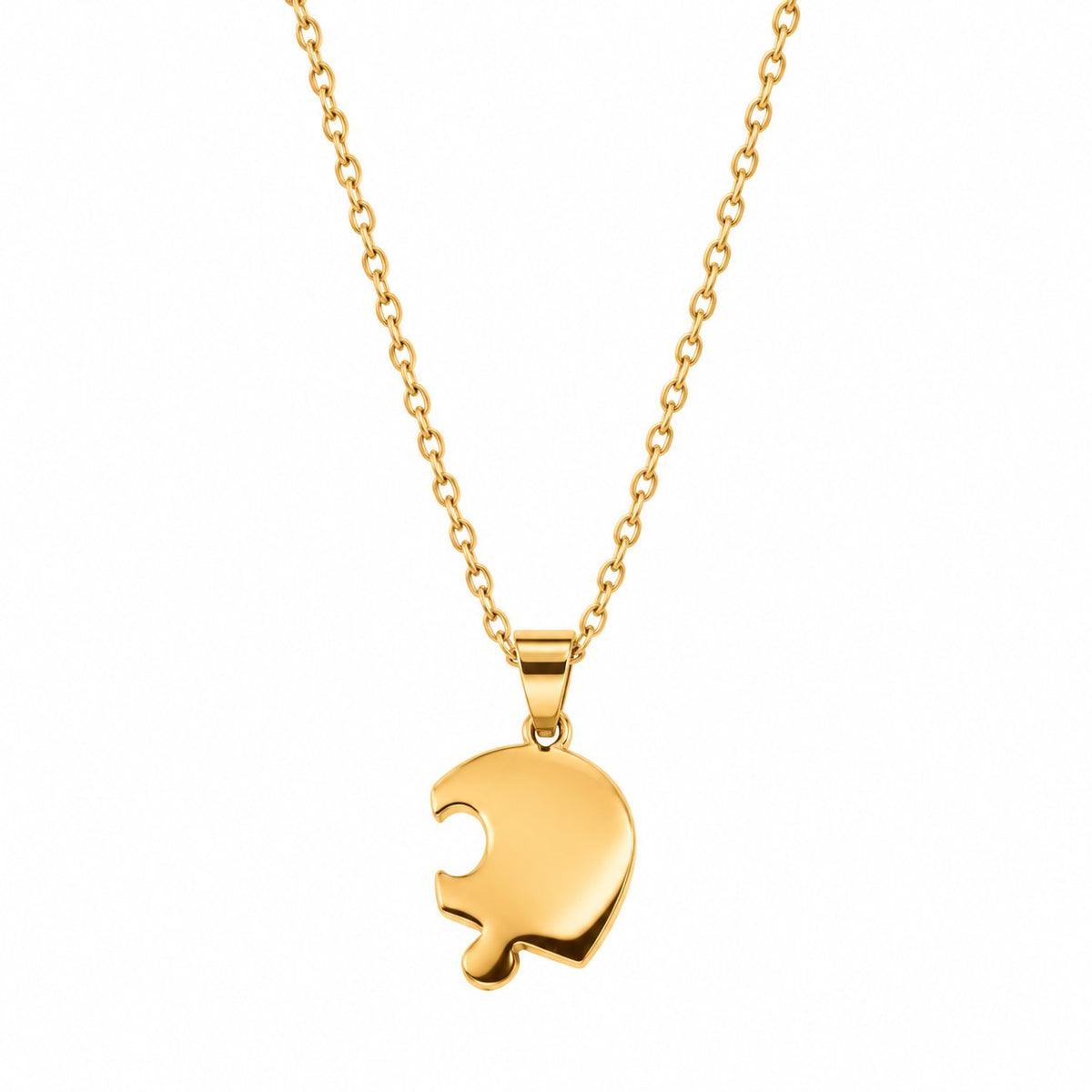 couleur Oro — Collana Cuore Puzzle con Nomi Incisi – Da 2 a 8 Pezzi
