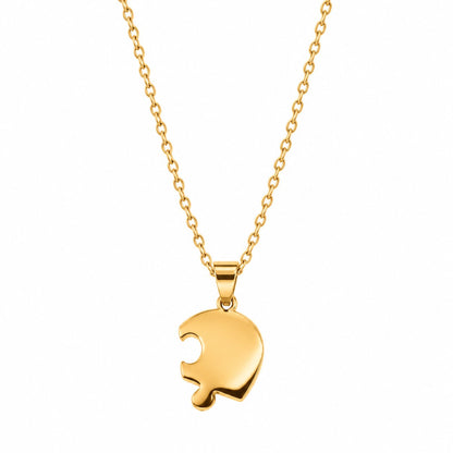 couleur Oro — Collana Cuore Puzzle con Nomi Incisi – Da 2 a 8 Pezzi