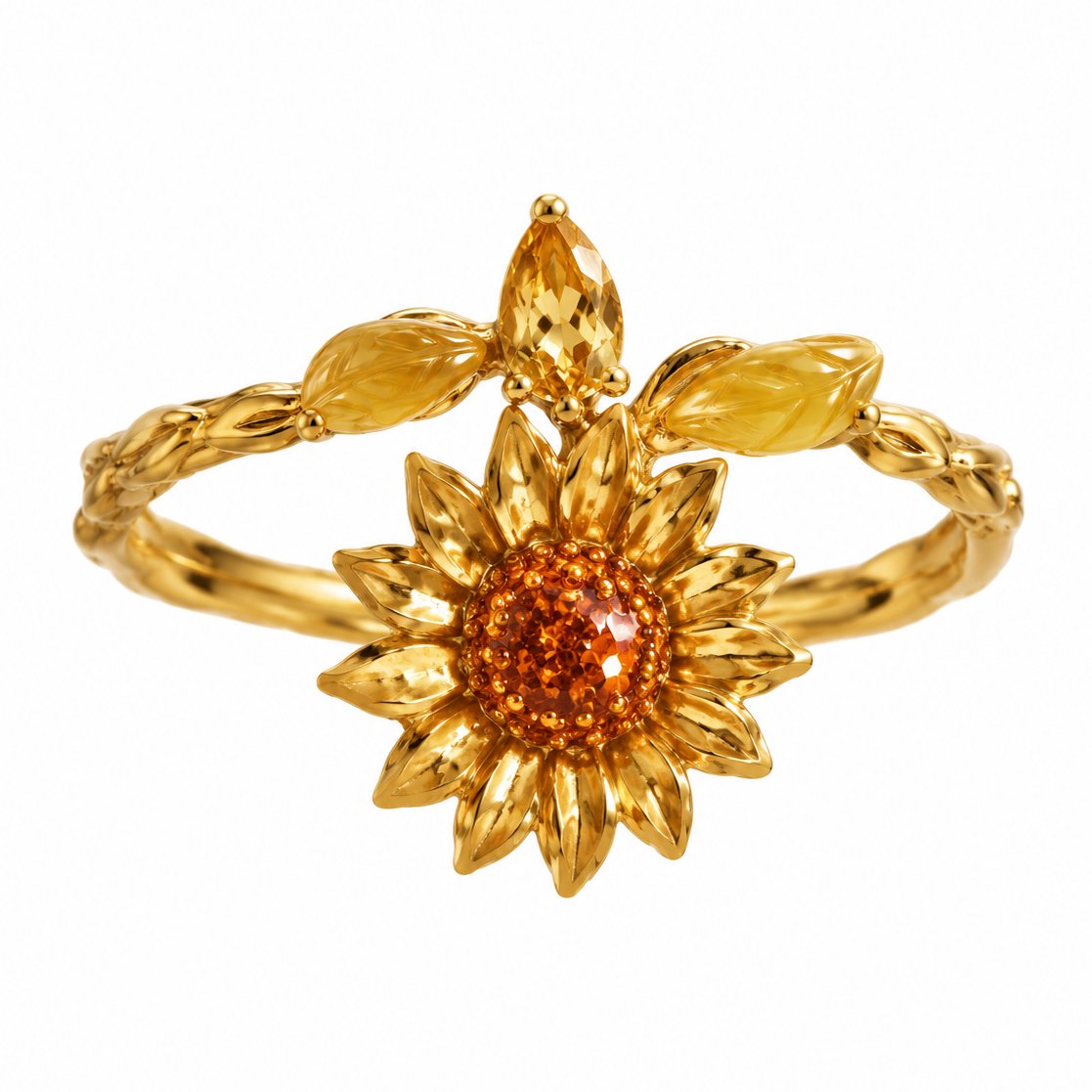 couleur Oro — Anello Girasole con Ape Girevole – Taglia Unica Regolabile