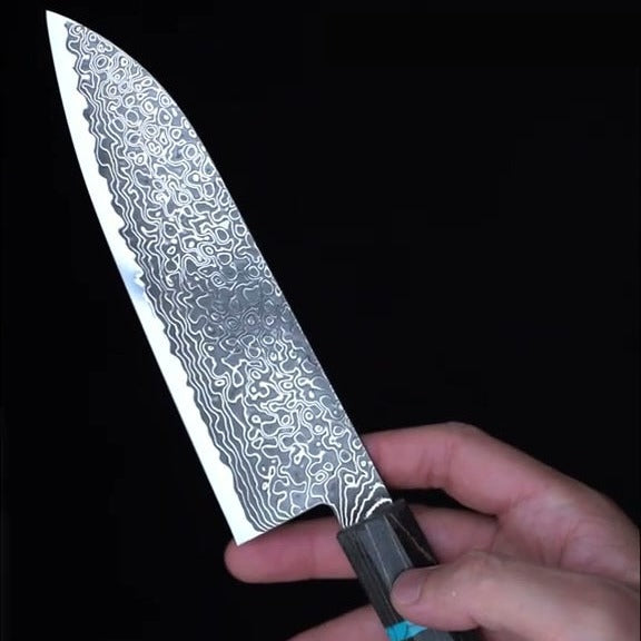 packshot — DamaSanto™ – Coltello Santoku Damascato