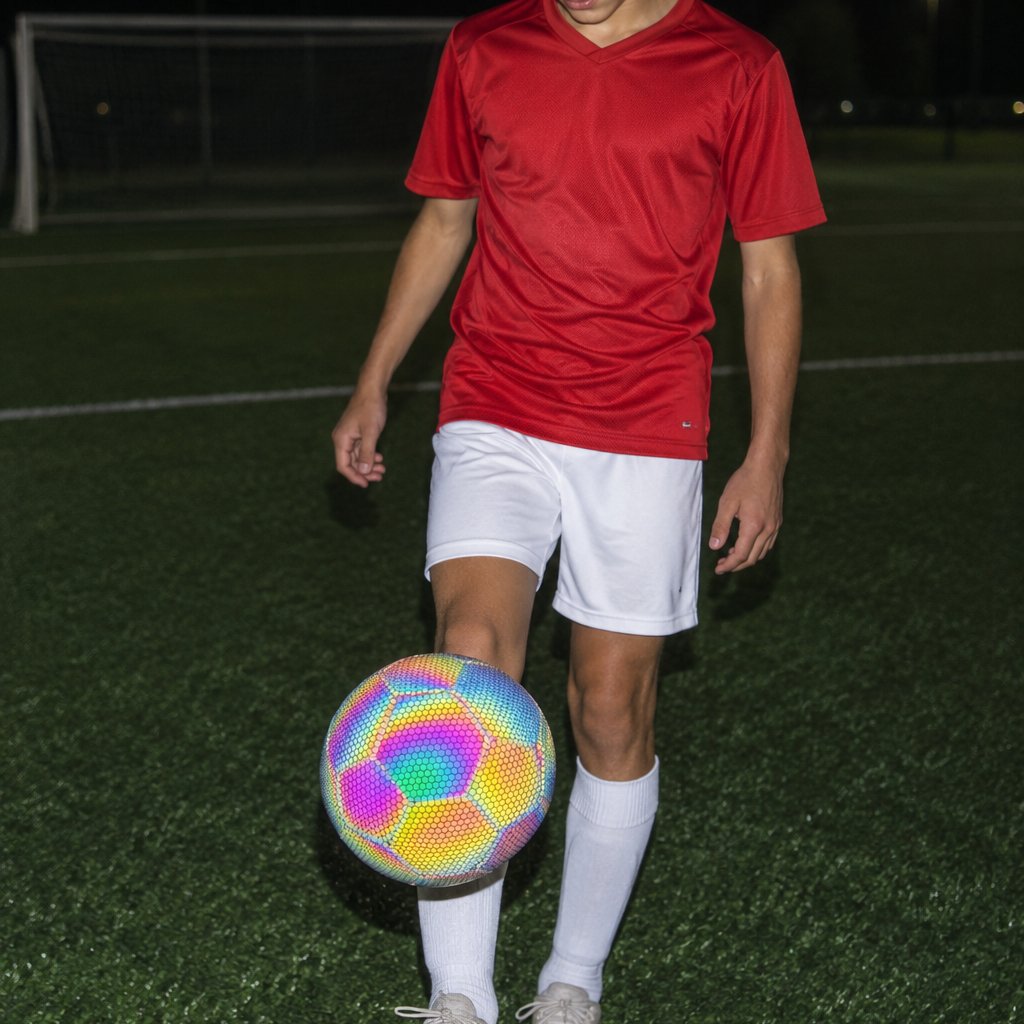 situation — Pallone olografico taglia 5 – effetto arcobaleno con il flash