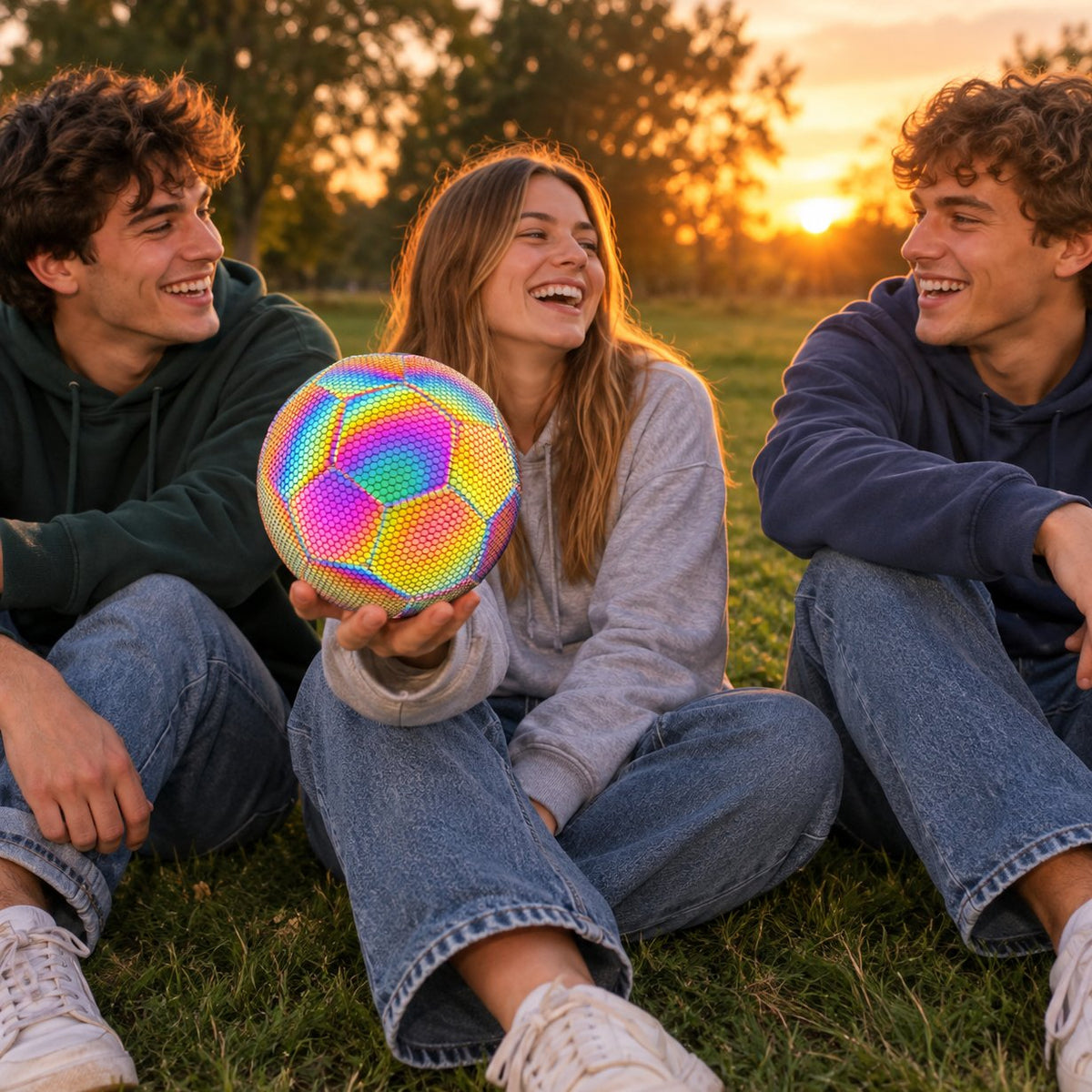 situation — Pallone olografico taglia 5 – effetto arcobaleno con il flash