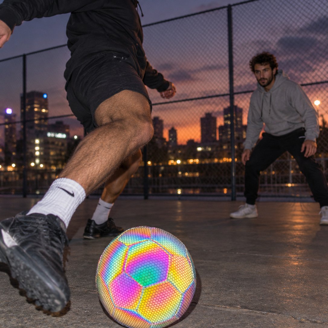 situation — Pallone olografico taglia 5 – effetto arcobaleno con il flash