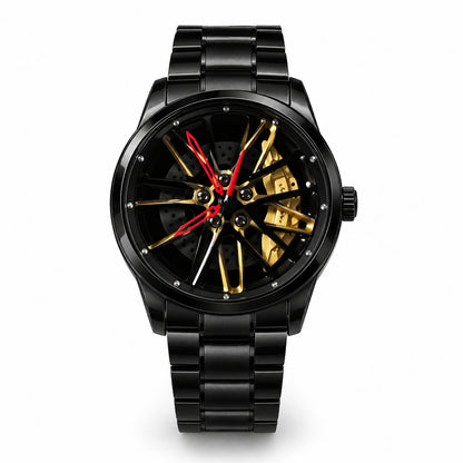 packshot — GiroCerchio™ – Orologio con Cerchione 3D Rotante e Cinturino in Metallo