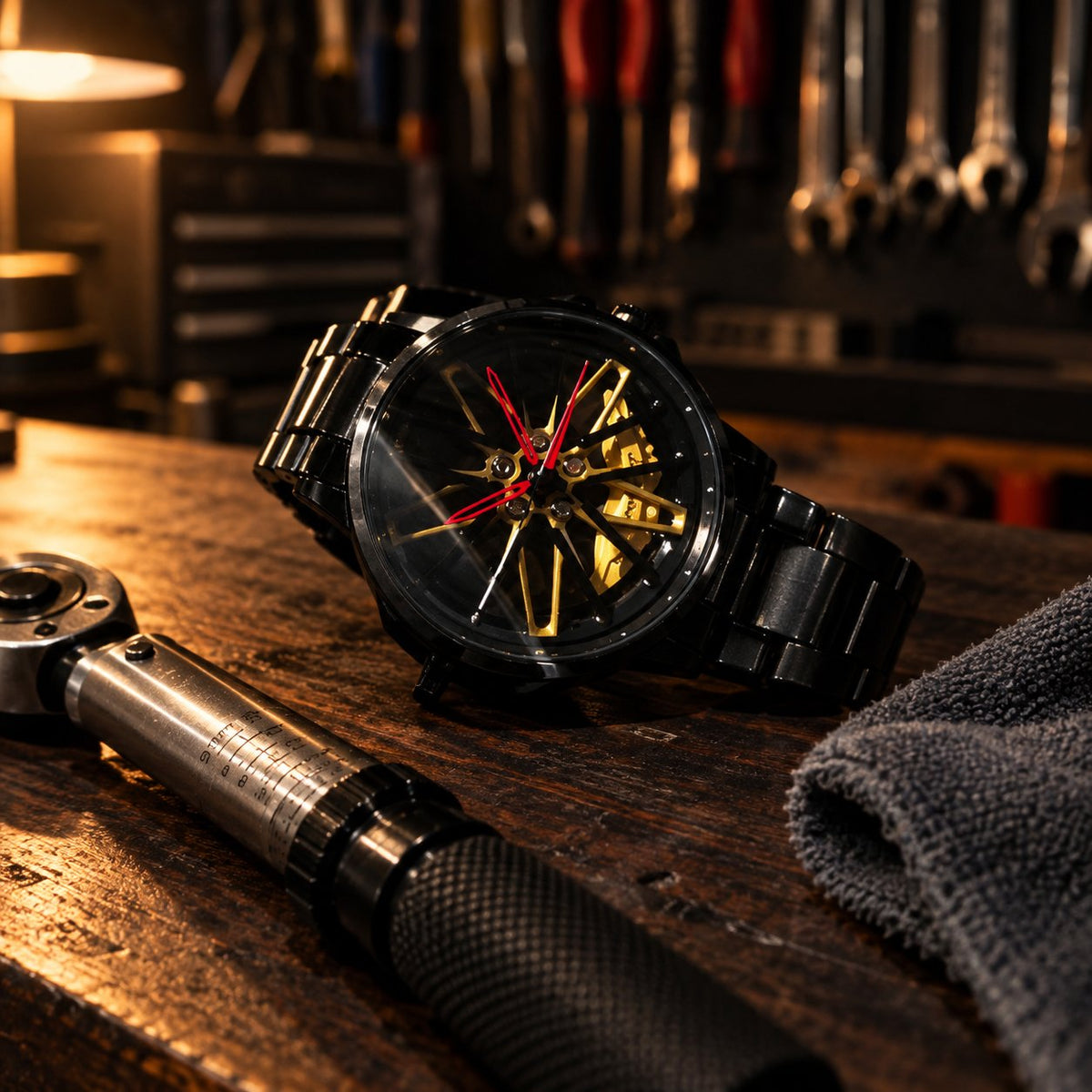 situation — GiroCerchio™ – Orologio con Cerchione 3D Rotante e Cinturino in Metallo