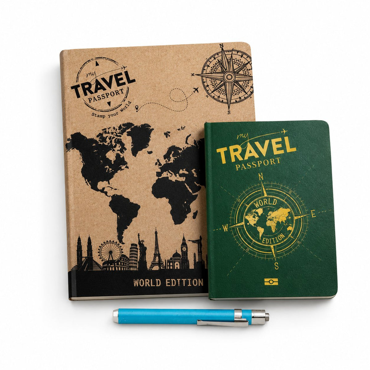 packshot — Passaporto di Viaggio Mondo – Il diario dei tuoi viaggi in giro per il mondo