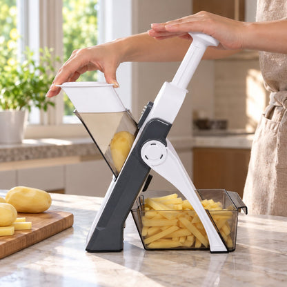 situation — Affettaverdure Pieghevole 5 in 1 con Spintore di Sicurezza