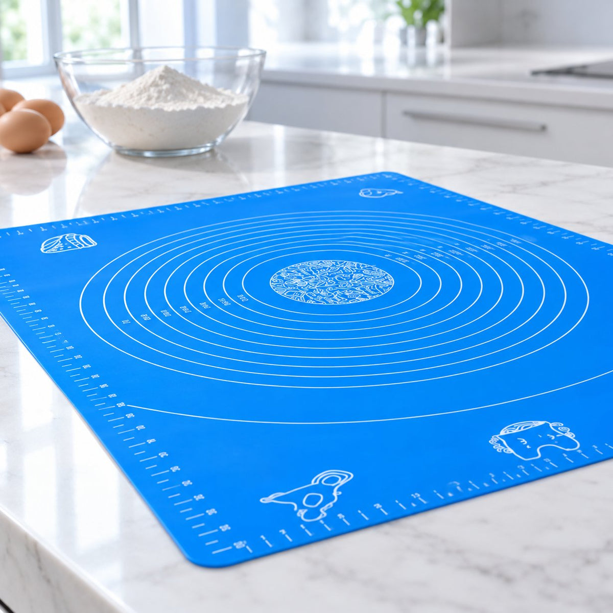 situation — Tappetino XL in Silicone per Impastare 40×50 cm – Antiaderente, Antiscivolo, con Cerchi Graduati