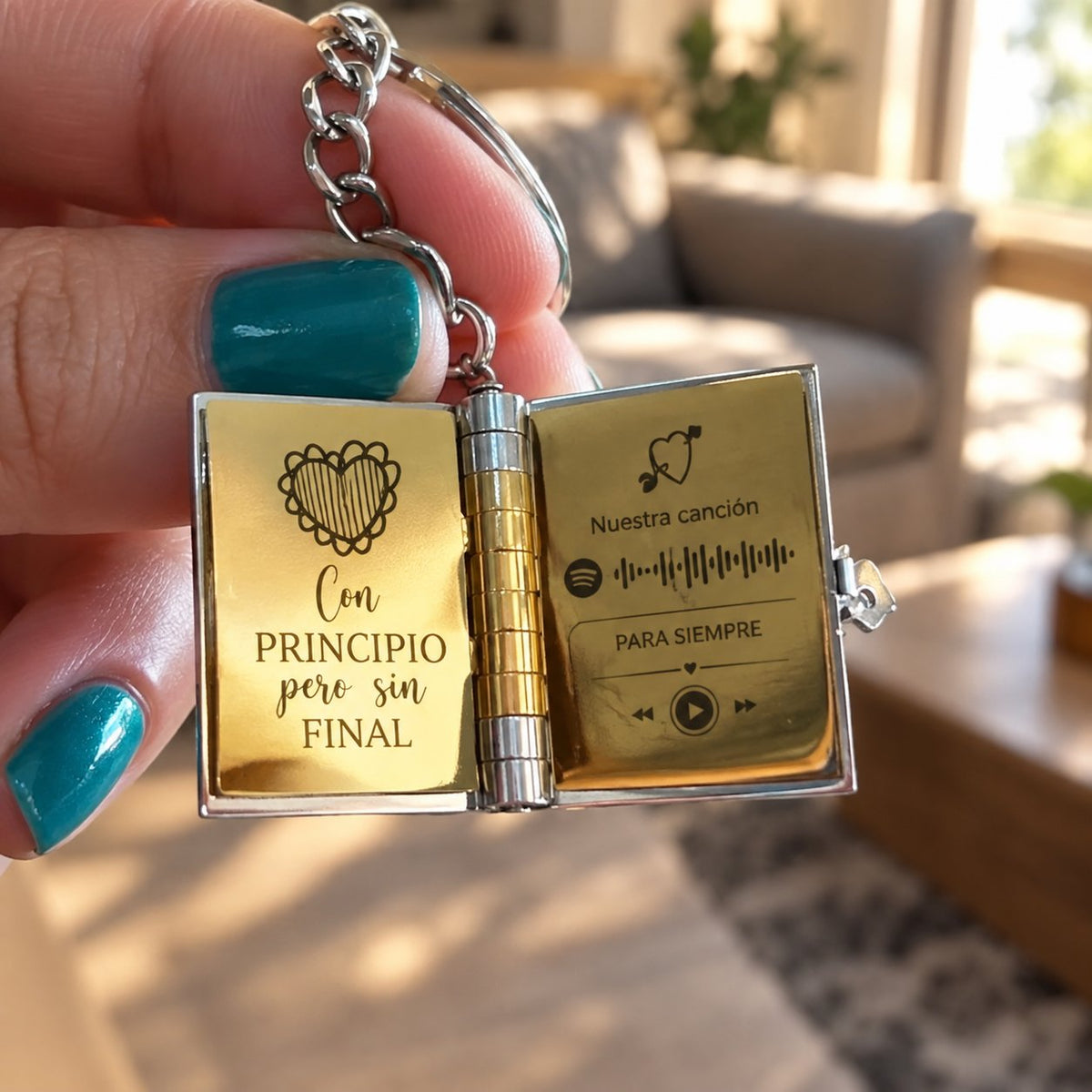 situation — Libro dell'Amore™ – Portachiavi Personalizzato con Foto, Nomi, Data e Canzone
