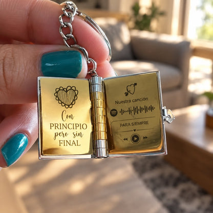 situation — Libro dell'Amore™ – Portachiavi Personalizzato con Foto, Nomi, Data e Canzone