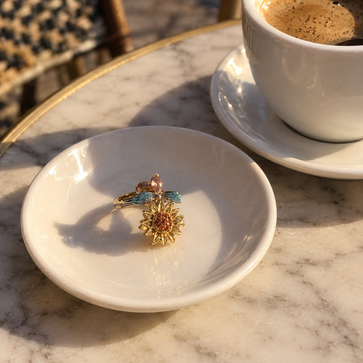 situation — Anello Girasole con Ape Girevole – Taglia Unica Regolabile