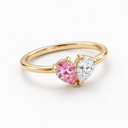packshot — Anello Cuore Pietre di Nascita – Due Pietre, Due Persone