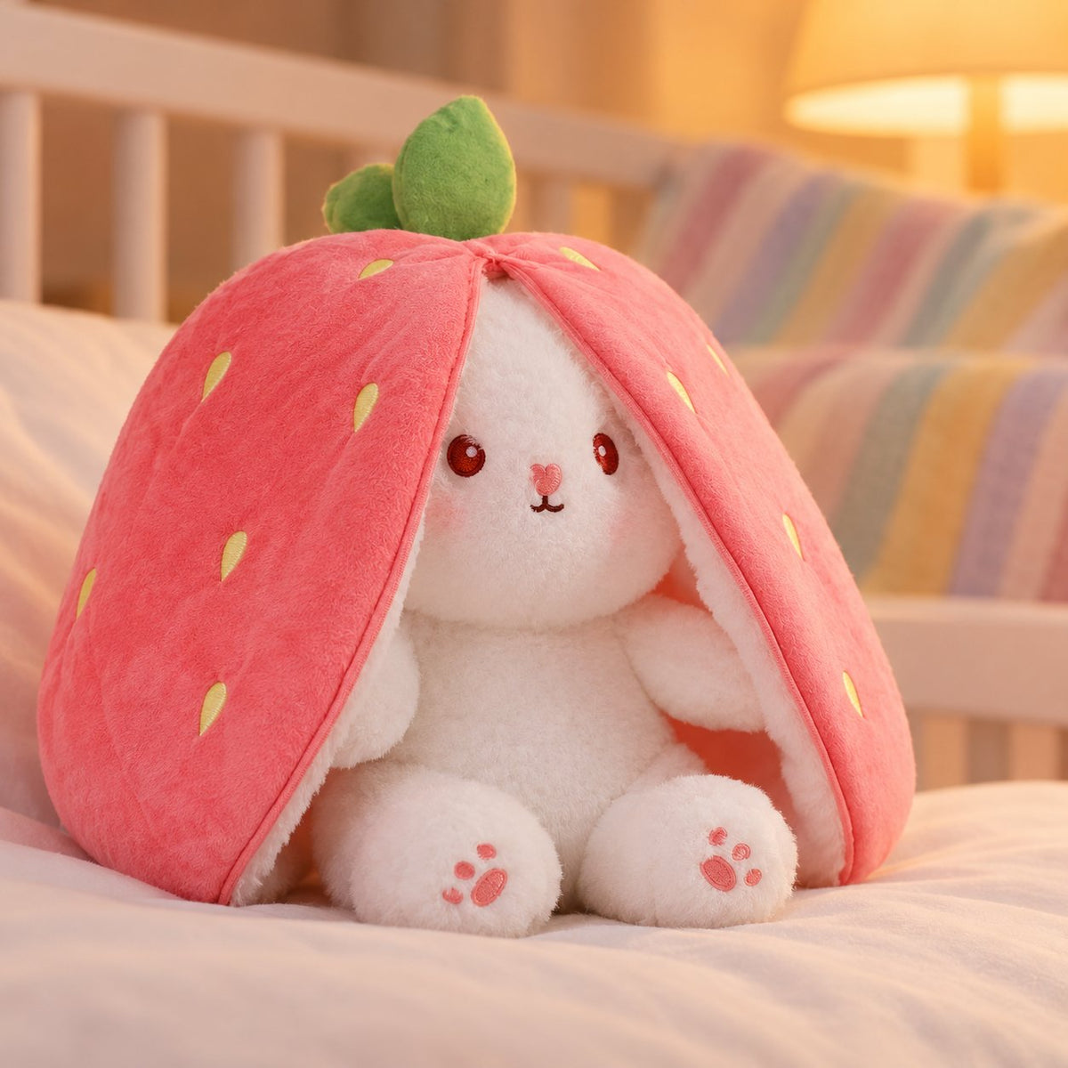 situation — Coniglietto Fragola Reversibile – Peluche 2 in 1