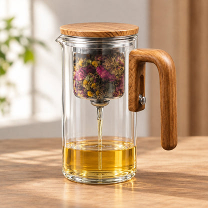 situation — Teiera Magnetica™ in vetro borosilicato con infusore e manico in legno