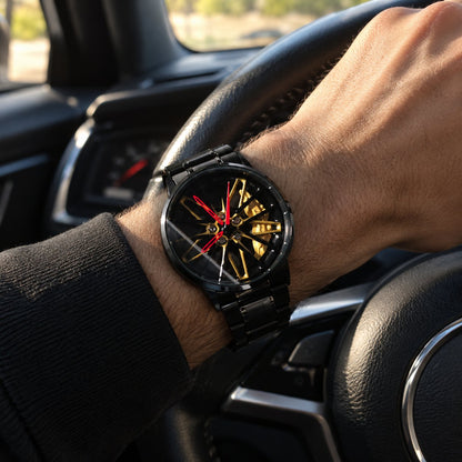 situation — GiroCerchio™ – Orologio con Cerchione 3D Rotante e Cinturino in Metallo