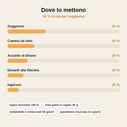 stats — Tiragraffi Inclinabile in Legno e Cartone