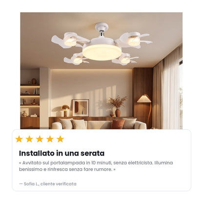 Ventilatore da soffitto LED Cortano