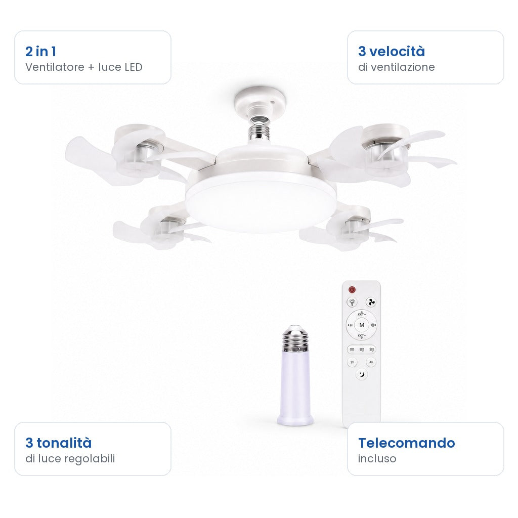 Ventilatore da soffitto LED Cortano