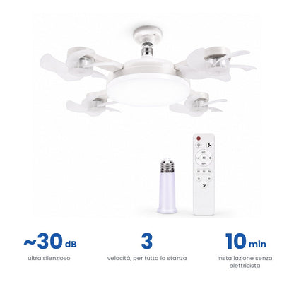 Ventilatore da soffitto LED Cortano